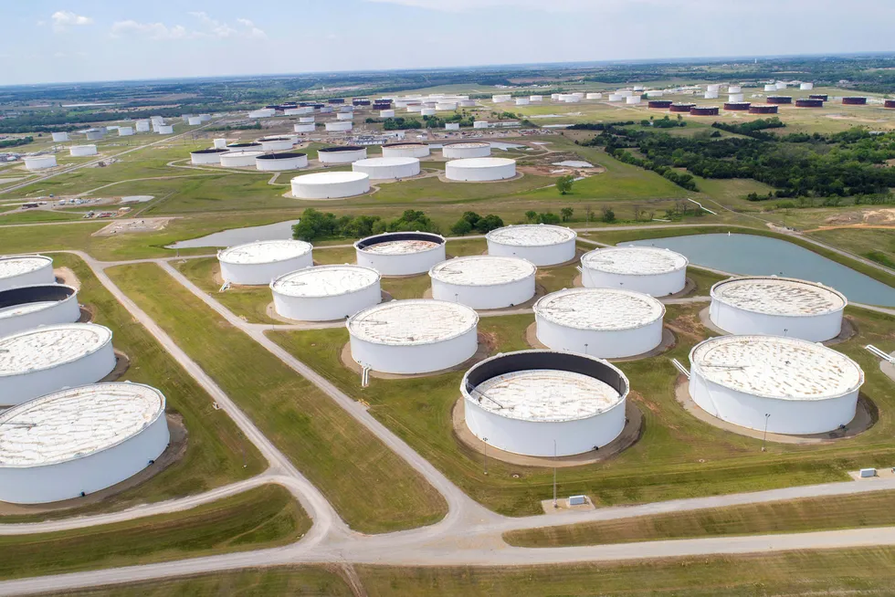 Cushing crude oil hub: in Oklahoma