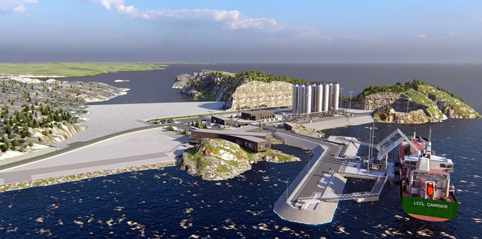 Illustration of Northern Lights CCUS project’s proposed offloading terminal.