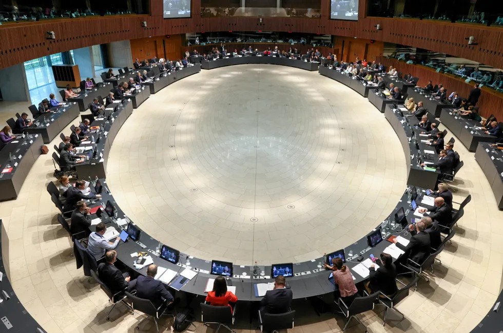 The Council of EU ministers meeting in Luxembourg this morning.
