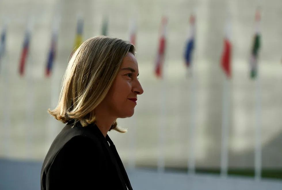 - Det er en avtale vi trenger for vår sikkerhet, sier EUs utenrikssjef Federica Mogherini. Foto: JOHN THYS/AFP PHOTO/NTB Scanpix