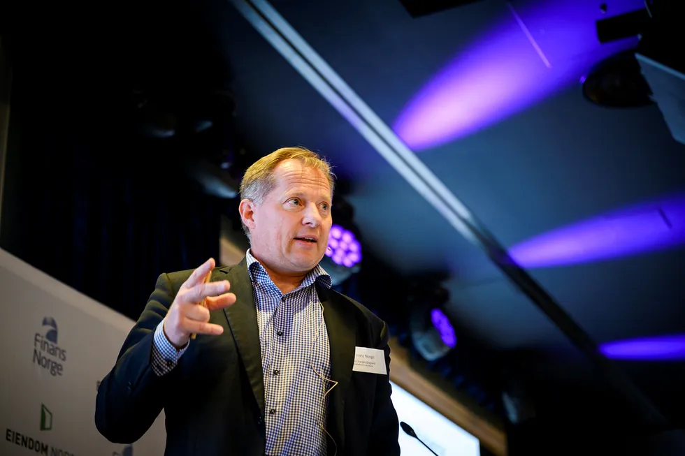Svein Harald Øygard, seniorrådgiver i Sparebank 1 Markets, på Boligkonferansen 2019.