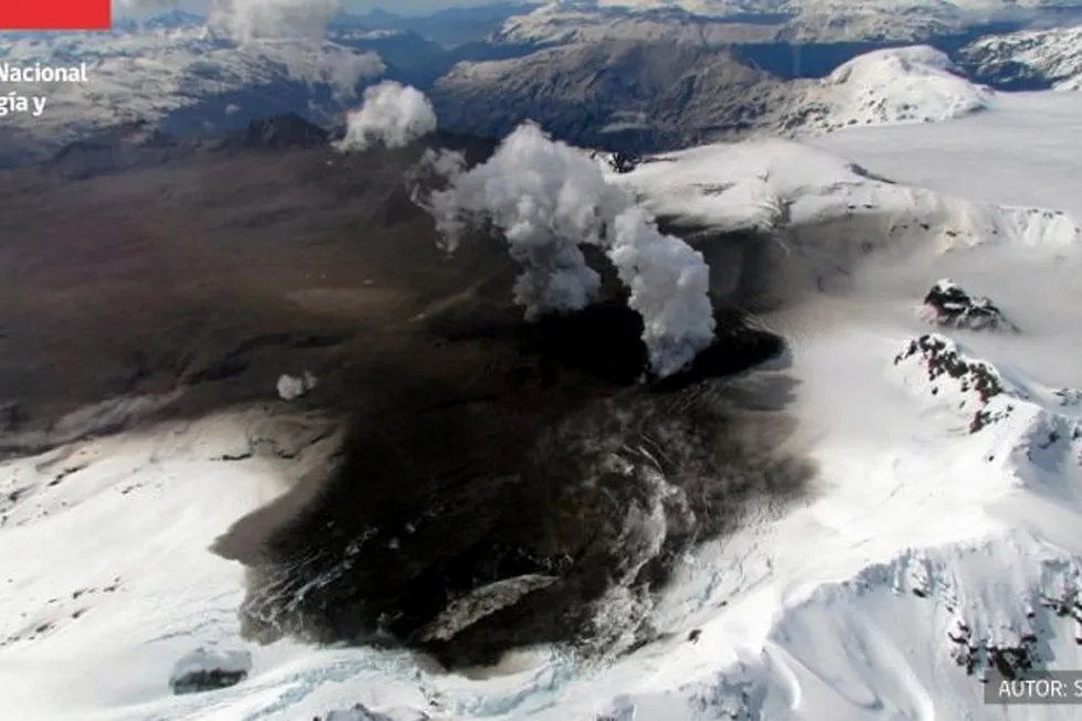 The Hudson volcano, located in the Aysen Region, currently has a danger level set to yellow.