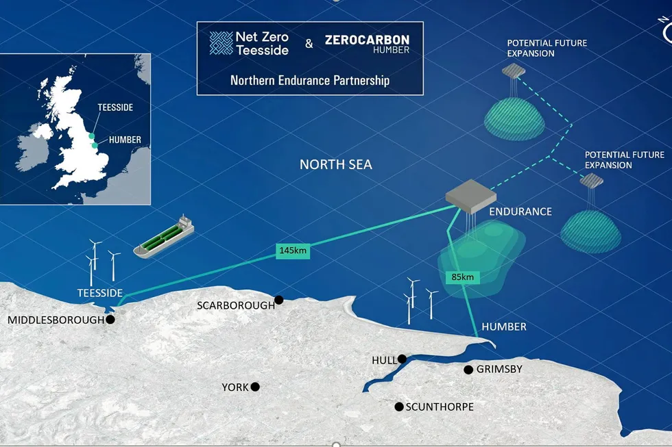 East Coast Cluster: the Northern Endurance Partnership focuses on offshore pipeline and carbon dioxide storage, supporting the Net Zero Teesside and Zero Carbon Humber industrial decarbonisation projects