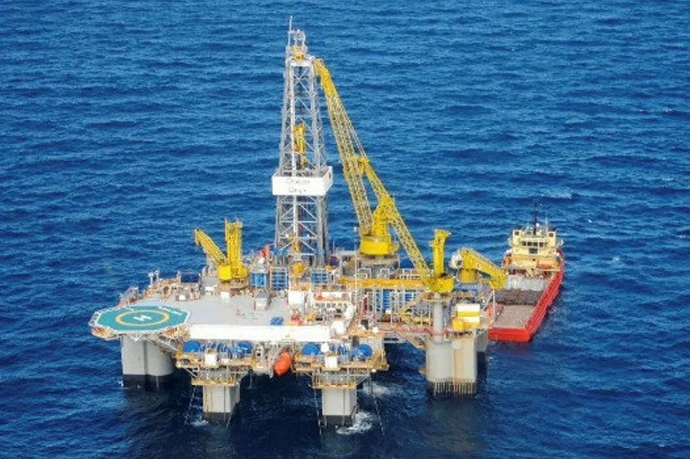 Dispute: the semi-submersible Ocean Onyx underwent US$100 million of upgrades before it was due to embark on its now cancelled contract off Australia