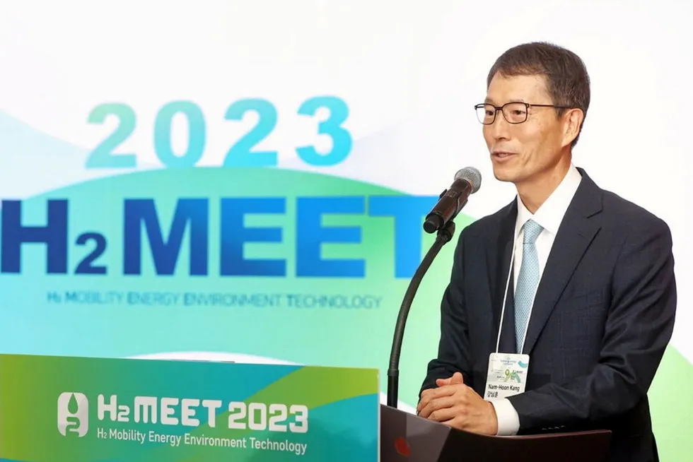 Nam-hoon Kang, chairman of the Korea Automobile Mobility Industry Association