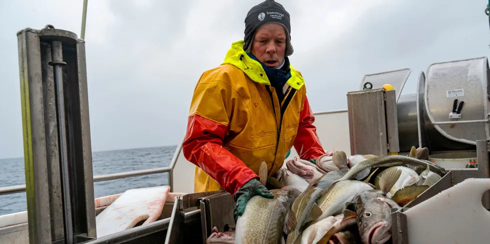 Linefiske med Jens-Einar Bjørkås Johnsen på båten «Bjørkåsbuen» i Båtsfjord.