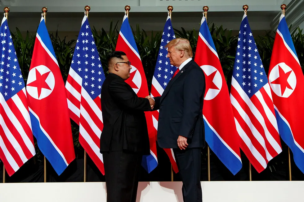 Da Nord-Koreas leder Kim Jong Un møtte president Donald Trump i Singapore i juni 2018.