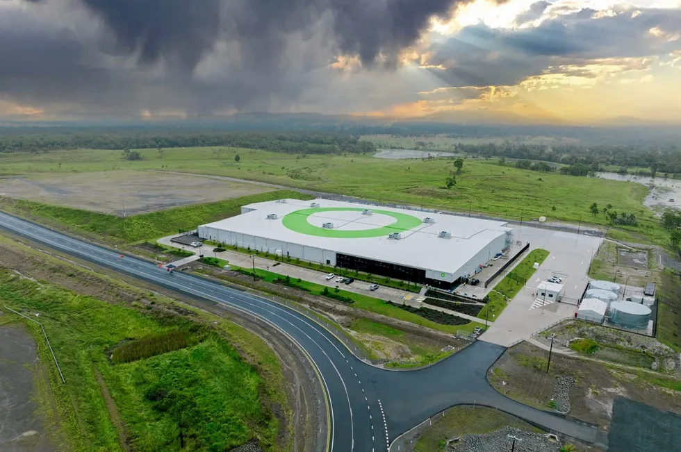 An aerial photo of the new 2GW electrolyser factory in Gladstone, Queensland.