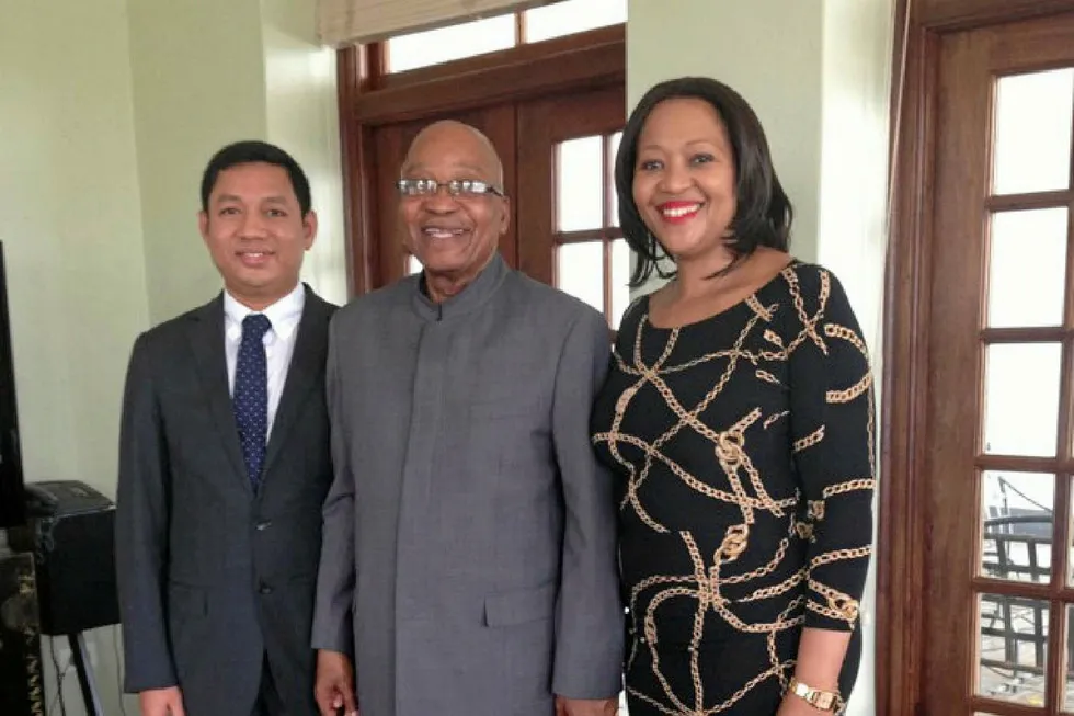 Deal: Silver Wave owner Minn Minn Oung (left) met Jacob Zuma, South Africa's former president, in 2015
