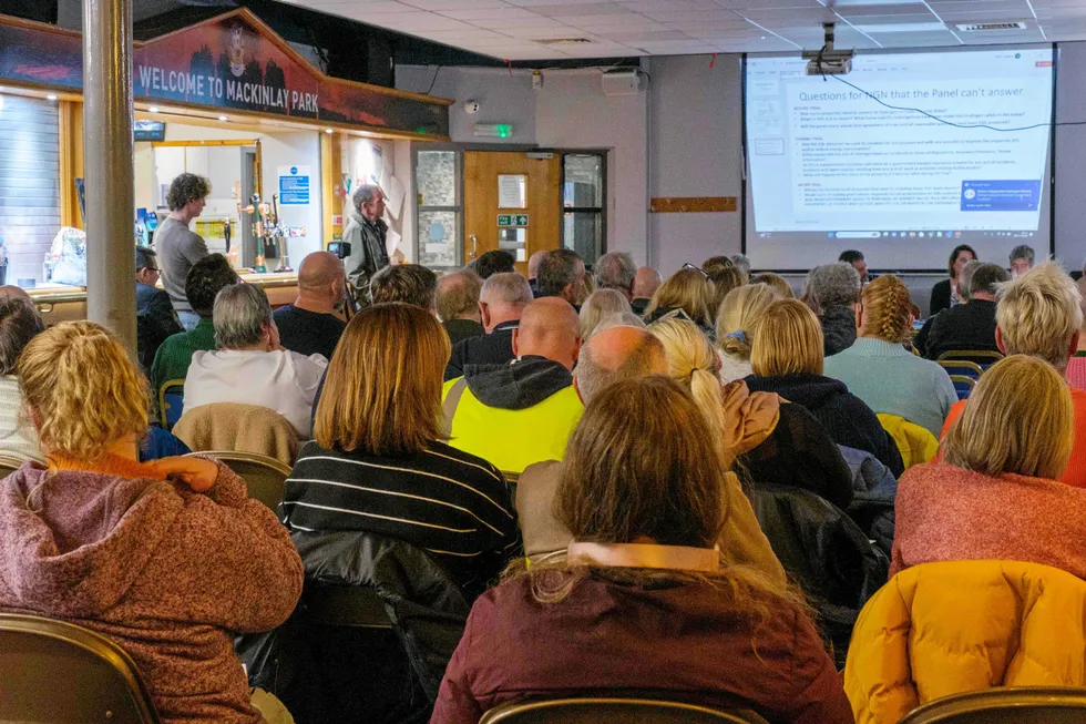 Hydrogen trial public meeting organised by Redcar residents.