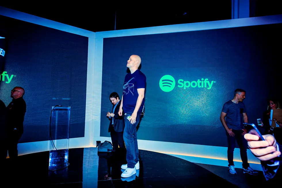 Daniel Ek, CEO grunnlegger av Spotify. Selskapet endte andre kvartal med underskudd.