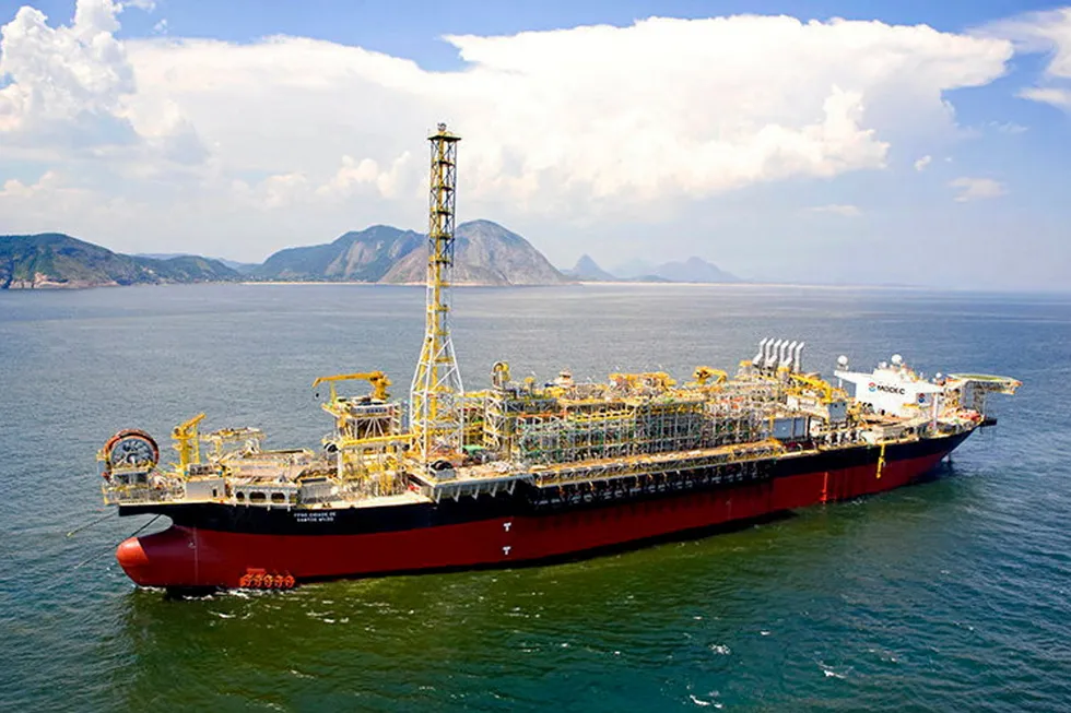 In operation: the Modec-owned Cidade de Santos FPSO producing on the Urugua-Tambau field offshore Brazil
