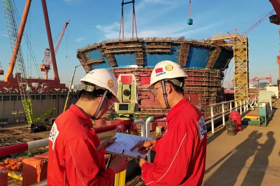 Key role: COOEC works on Asia’s first cylindrical FPSO.