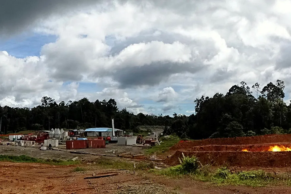 On the ground: well testing at Horizon's Stanley field in Western Province, Papua New Guinea