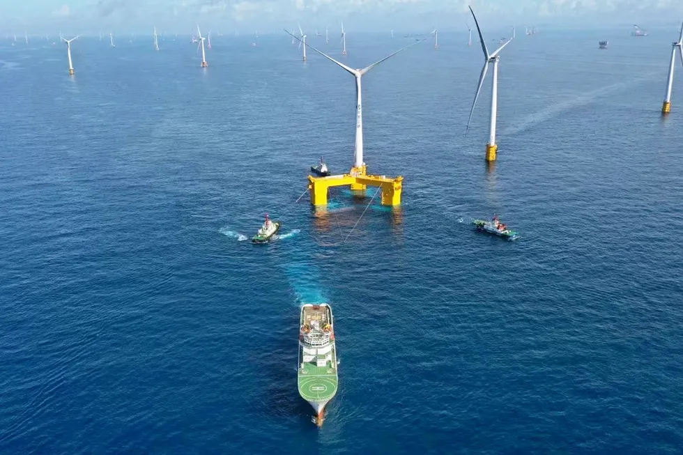 Leading the way: China Three Gorges operates the country’s first floating wind project off Guangdong.