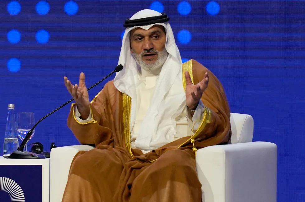 Opec Secretary-General Haitham al-Ghais talks during the ADIPEC exhibition and conference in Abu Dhabi, United Arab Emirates, Monday Oct. 2, 2023.