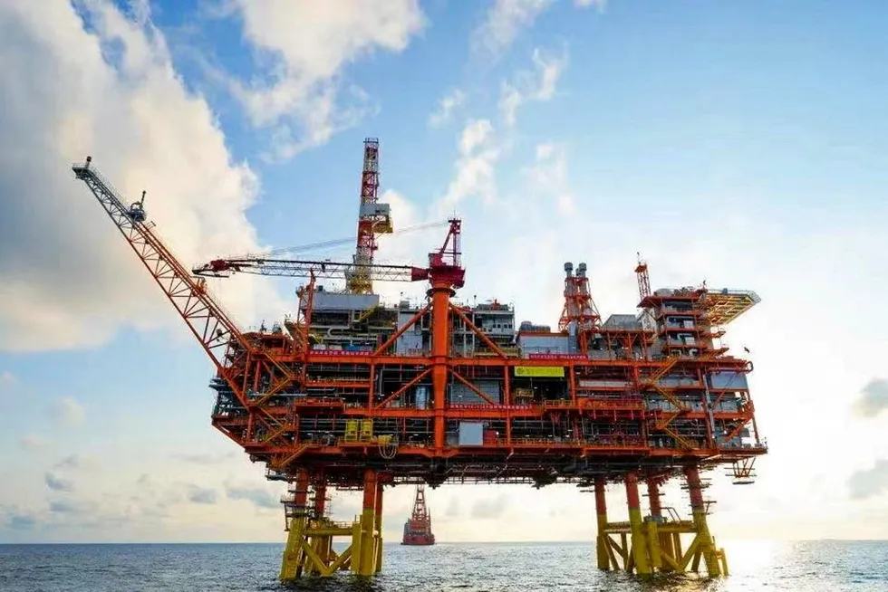 Touchdown: COOEC completes the floatover installation of the topsides onto the jacket