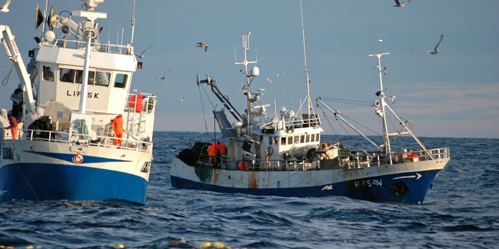 SILDEFELT: Kystvakten er aldri langt unna når det er sildefiske på Buagrunnen i februar. Her er det normalt et stort fiske på gytefeltet hvert år.