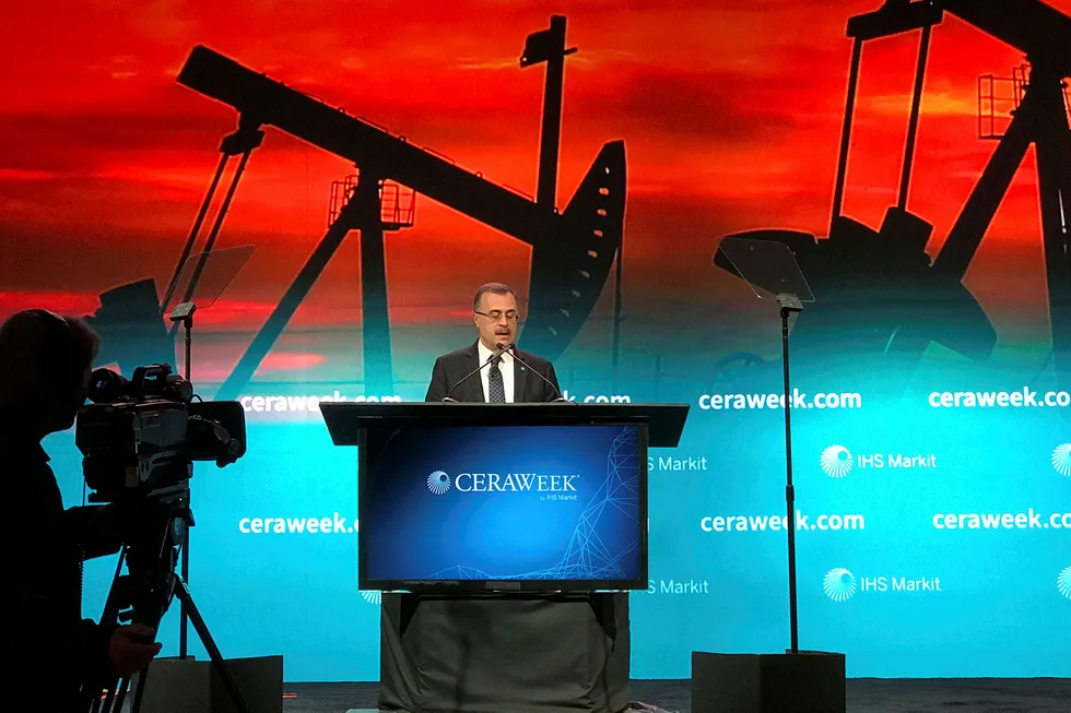 Investment outlook: Saudi Aramco chief executive Amin Nasser speaks at CERAWeek