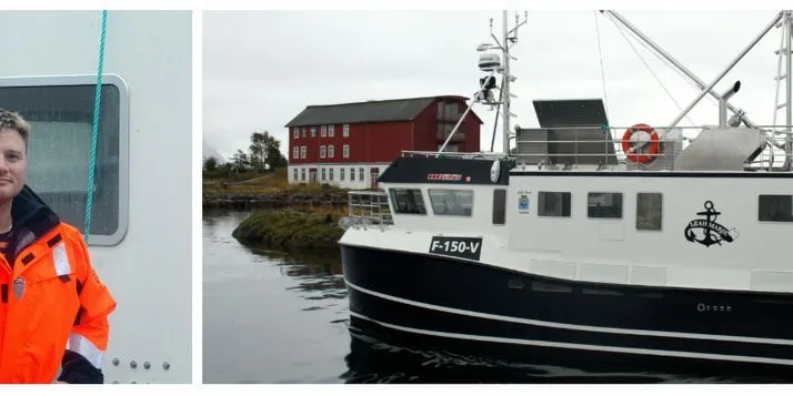 Fornøyd: Stig Tore Solstad fra Vardø er så langt godt fornøyd med sin nye og helt overbygde Selfa-sjark. (Foto: Frank Einar Iversen)