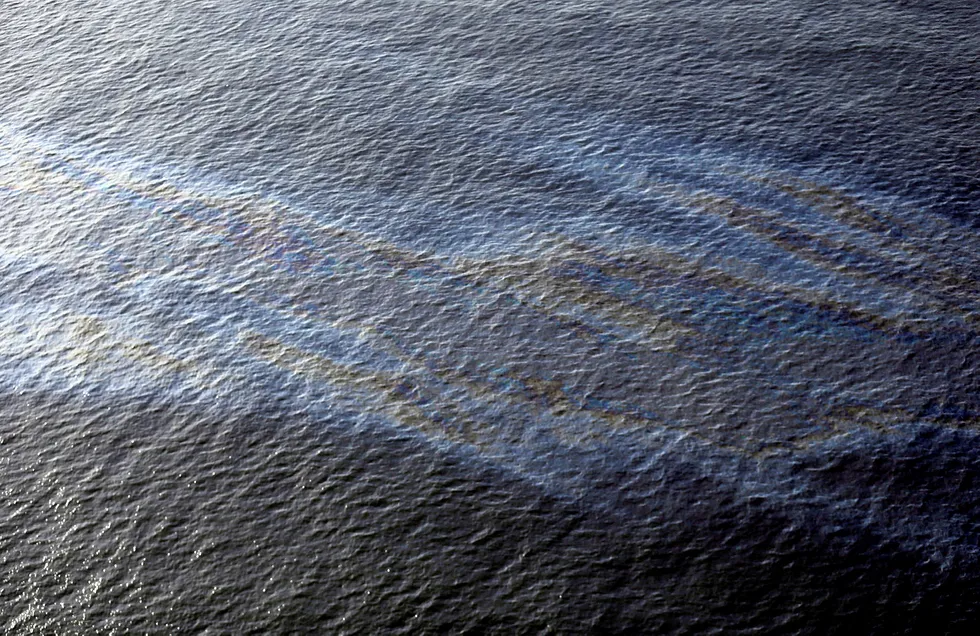 Spill: an oil sheen drifts from the site of the former Taylor Energy platform in the Gulf of Mexico