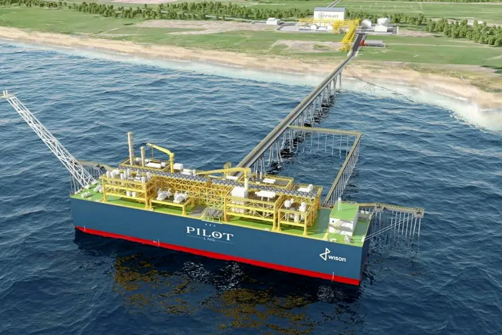 Plans : an artist's impression of the Galveston LNG Bunker Port project