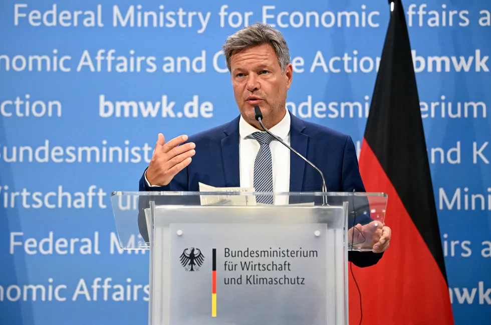 German vice-chancellor Robert Habeck, who is also the federal minister for economic affairs and climate action.