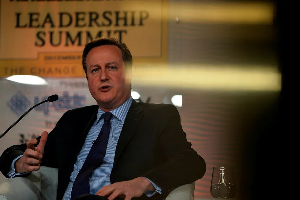 Tidligere statsminister i Storbritannia, David Cameron, kan bli Natos neste generalsekretær, ifølge britisk avis. Foto: CHANDAN KHANNA