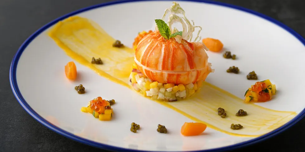 One of Shangri-La Hotel group’s new seafood dishes featuring MSC Certified Australian Rock Lobster.