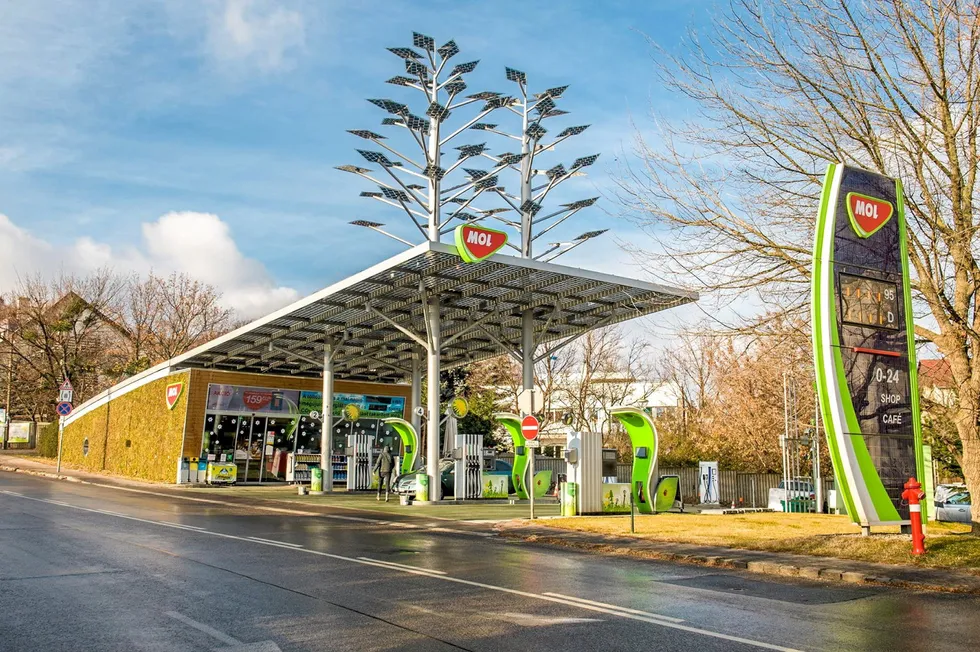 Green ambitions: A MOL-operated retail fuel outlet in Hungary