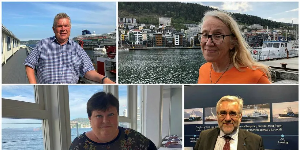 Einar Wathne (fra v.), Brit Hjeltnes, Anne Osland og Tore Roaldsnes.Foto: Camilla Aadland