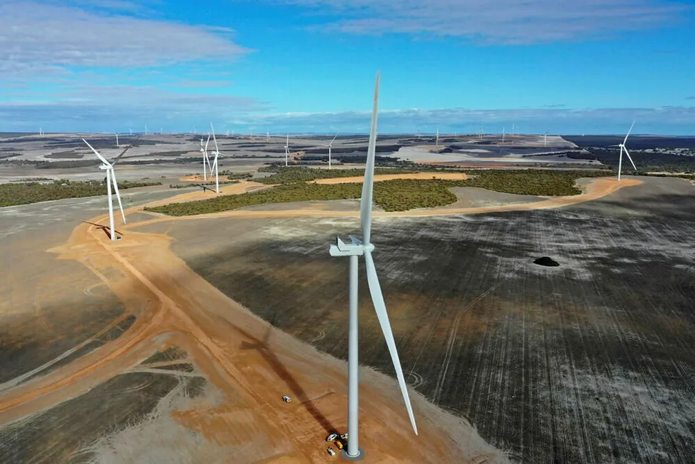 Onshore wind: the Warradarge wind farm in Western Australia
