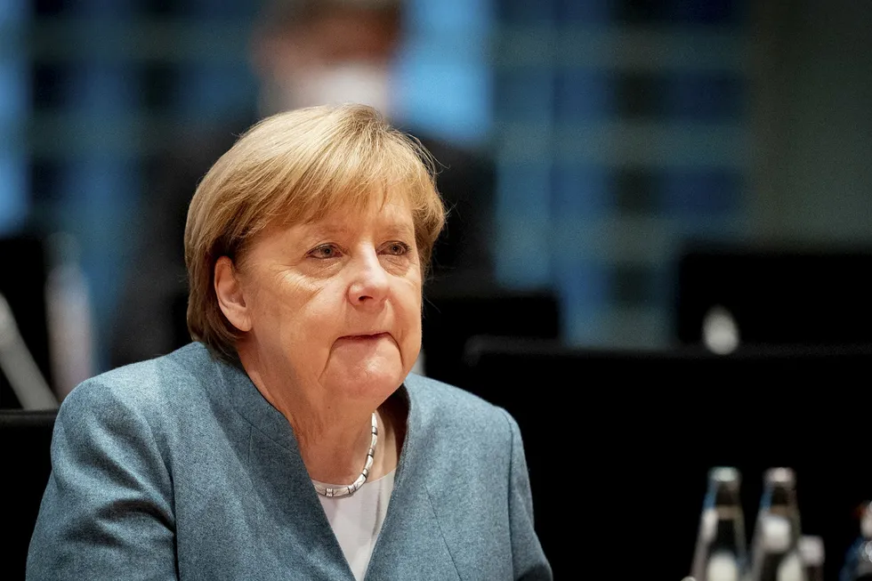 Forbundskansler Angela Merkel på regjeringsmøte i Berlin etter USA-valget. Resultatet skuffet.