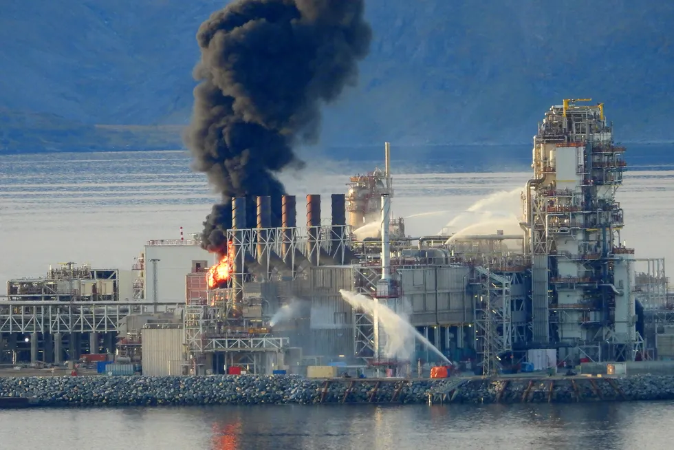 Ablaze: The Hammerfest LNG plant suffered a serious fire in September 2020.