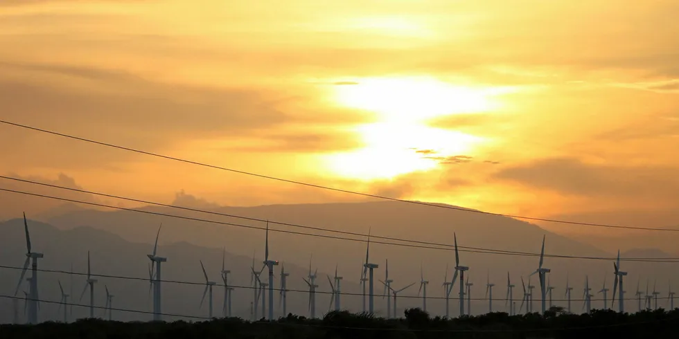 A wind farm in Mexico