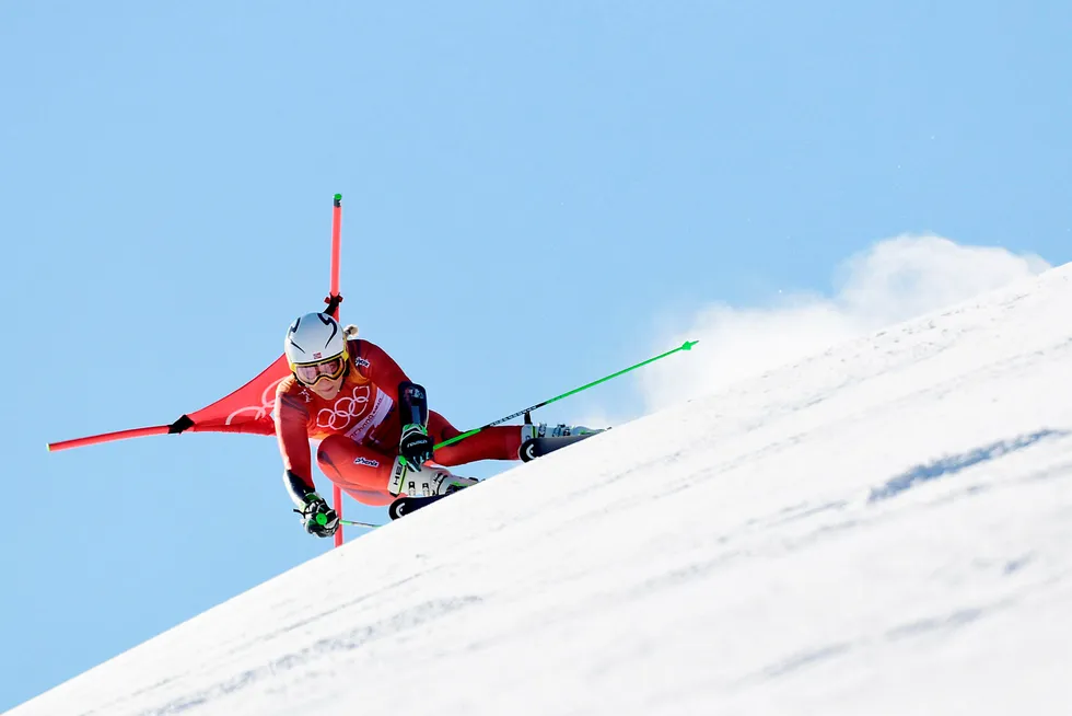 NRK mister flere verdenscuprenn og VM i alpin og nordisk de neste fem årene. Her alpinisten Ragnhild Mowinckel under OL i Sør-Korea, 2018.