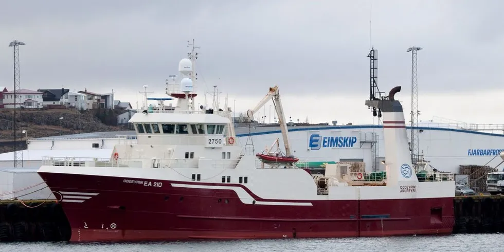 Tidligere «Andenesfisk II» er på vei hjem til norske farvann som tilvekst til Nergård-konsernets trålerflåte. Foto: Shipspotting.com