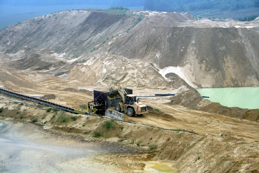 In action: a Fairmount Minerals sand mine operation