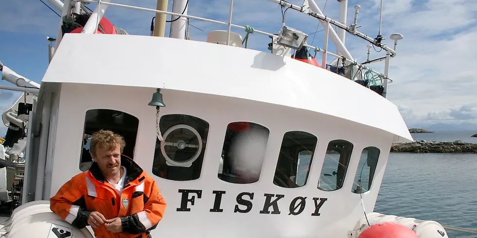 "Fiskøy" og skipper og reder Edvin Einebærholm.