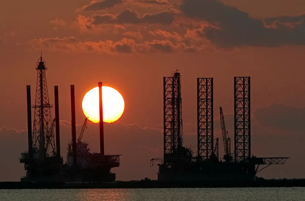 Contrarian thinking: the sun sets in Port Fourchon, Louisiana