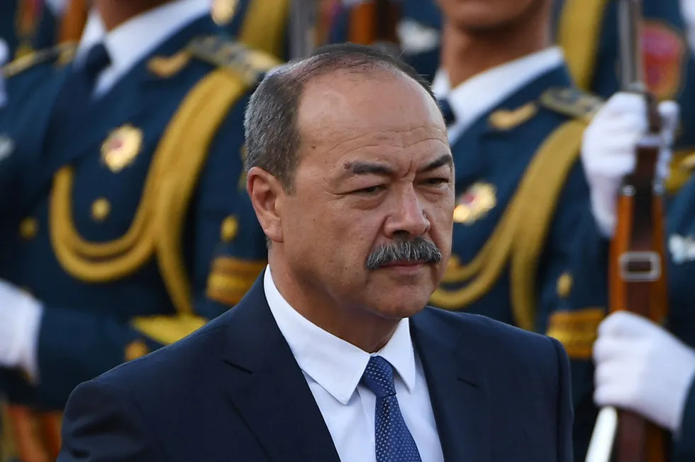 Parade: Uzbekistan’s Prime Minister Abdulla Aripov.