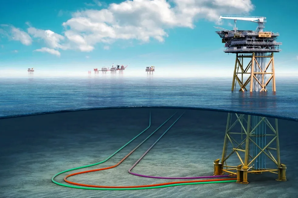 Tie-back scheme: Hod will be tapped via a new wellhead platform linked to Aker BP's Valhall infrastructure