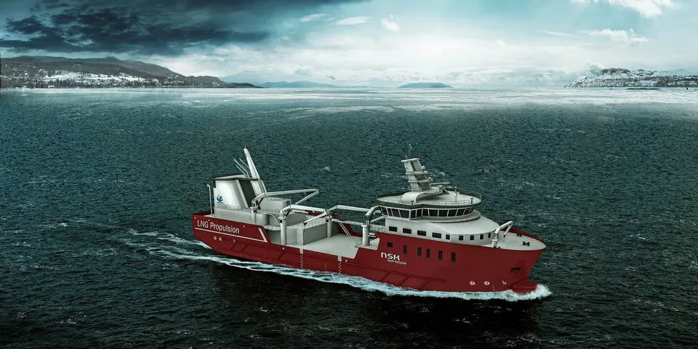 Verdens første LNG-drevne brønnbåt er bestilt av Nordlaks.Foto: NSK Ship Design
