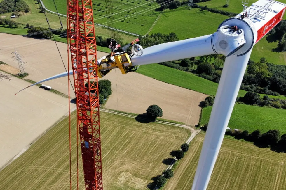 Enercon erects prototype of its E-175 EP5 onshore wind turbine