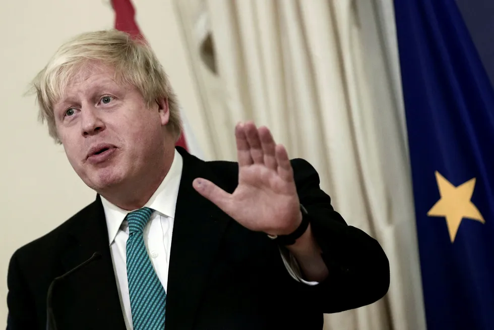Storbritannias utenriksminister Boris Johnson avlyser sitt planlagte Russland-besøk. Foto: Alkis Konstantinidis/Reuters/NTB scanpix