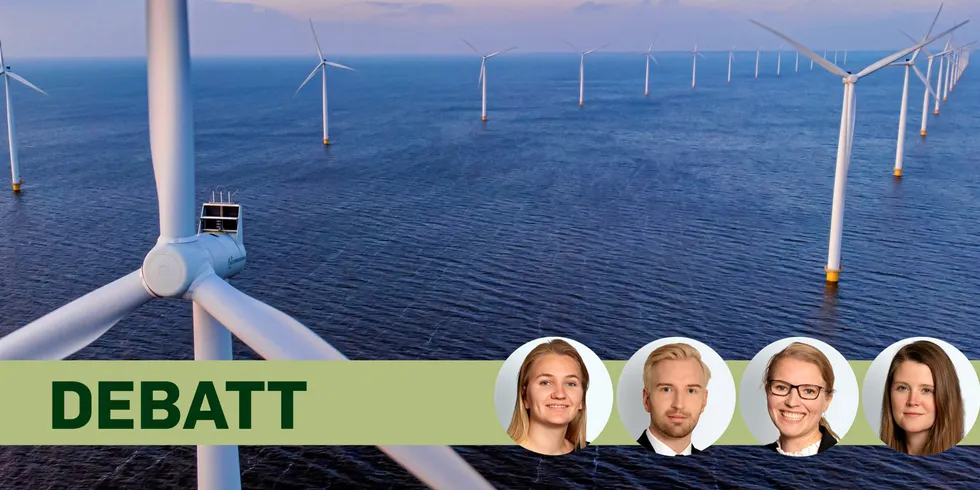 Elen Ingrid Cornelia Botten, Espen Randen, Wenche Sædal og Heidi Jorkjend i advokatfirmaet Thommessen forklarer hva de nyeste EU-reglene betyr for selskaper i kraftbransjen som ønsker å samarbeide om blant annet havvindutbygging i Nordsjøen.