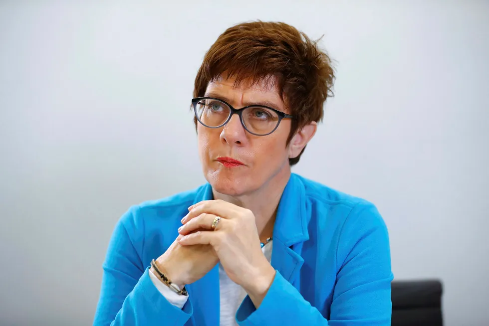 Action: Christian Democratic Union (CDU) candidate for the party chair Annegret Kramp-Karrenbauer has suggested reducing the amount of gas to flow through the Nord Stream 2 pipeline in response to Russia's seisure of Ukrainian ships
