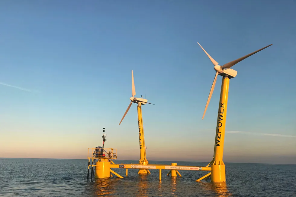 Dual turbines: Eni’s Plenitude business has invested in EnerOcean, whose novel W2Power floating wind technology has successfully concluded sea trials