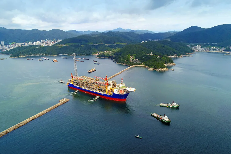 First steps: the Ichthys Venturer FPSO leaves the Daewoo yard in South Korea for the Ichthys field