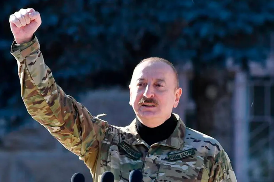 Determination: Azerbaijan President Ilham Aliyev.